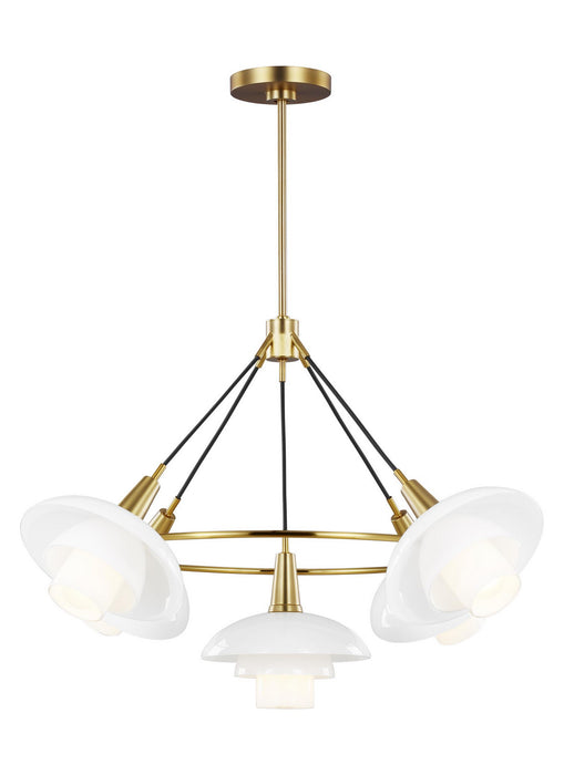 Myhouse Lighting Visual Comfort Studio - EC1235BBS - Five Light Chandelier - Rossie - Burnished Brass