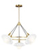 Myhouse Lighting Visual Comfort Studio - EC1235BBS - Five Light Chandelier - Rossie - Burnished Brass