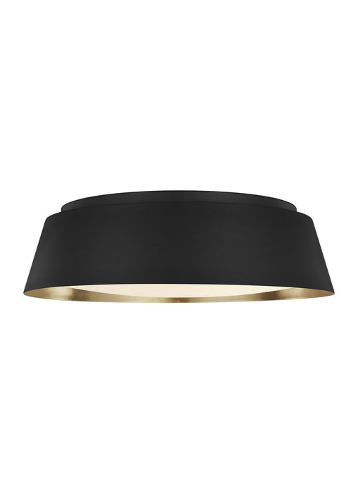 Myhouse Lighting Visual Comfort Studio - EF1005MBK - Four Light Flush Mount - Asher - Midnight Black