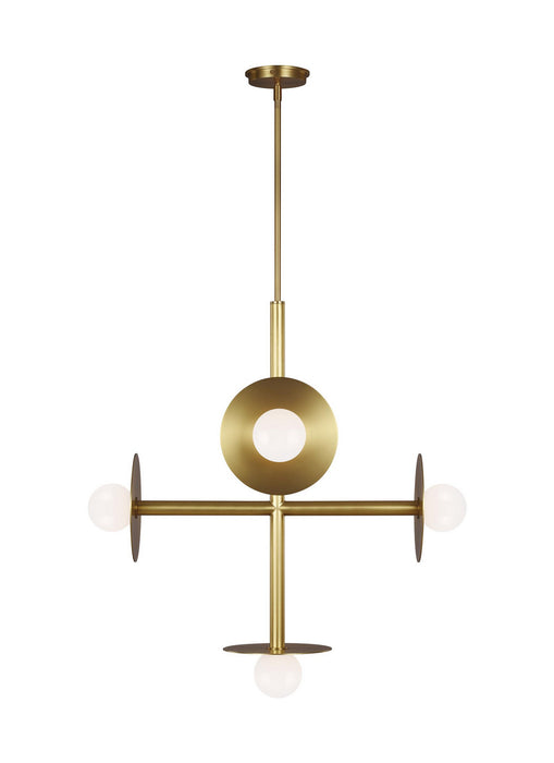 Myhouse Lighting Visual Comfort Studio - KC1035BBS - Five Light Chandelier - Nodes - Burnished Brass