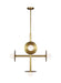 Myhouse Lighting Visual Comfort Studio - KC1035BBS - Five Light Chandelier - Nodes - Burnished Brass