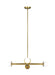 Myhouse Lighting Visual Comfort Studio - KC1064BBS - Four Light Chandelier - Nodes - Burnished Brass