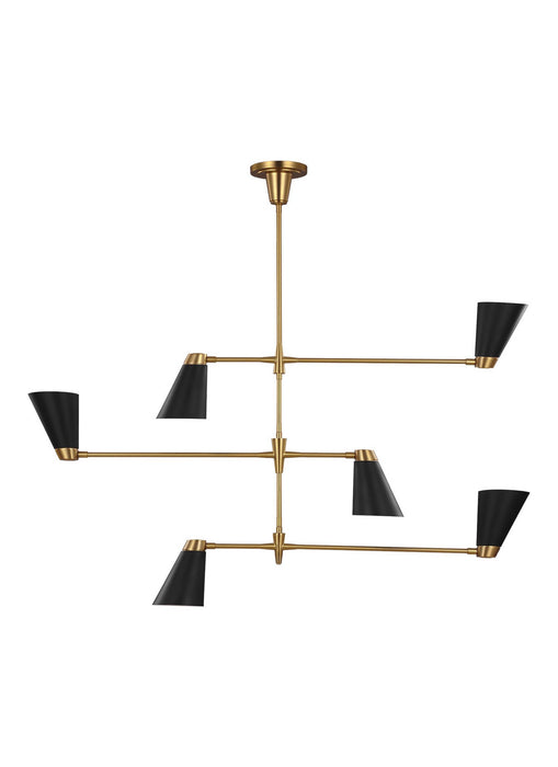 Myhouse Lighting Visual Comfort Studio - TC1116BBS - Six Light Chandelier - Signoret - Burnished Brass