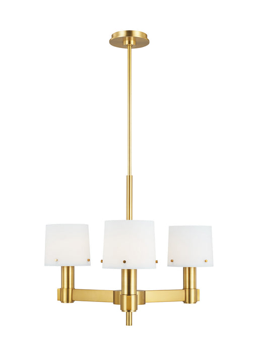 Myhouse Lighting Visual Comfort Studio - TC1123BBS - Three Light Chandelier - Palma - Burnished Brass