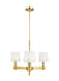 Myhouse Lighting Visual Comfort Studio - TC1123BBS - Three Light Chandelier - Palma - Burnished Brass