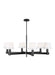 Myhouse Lighting Visual Comfort Studio - TC1146AI - Six Light Chandelier - Palma - Aged Iron