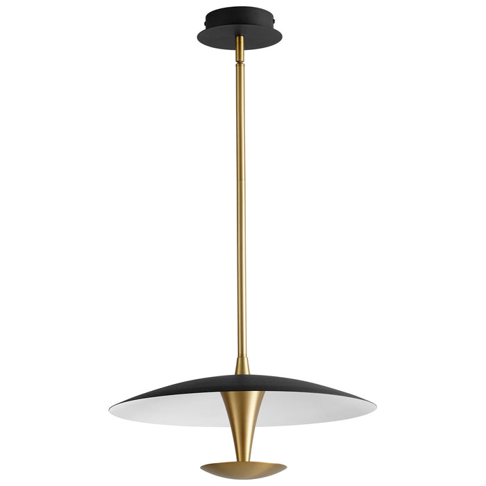 Myhouse Lighting Oxygen - 3-646-1540 - LED Pendant - Spacely - Black W/ Aged Brass