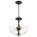 Myhouse Lighting Quorum - 210-6980 - Two Light Dual Mount - Monarch - Textured Black w/ Aged Brass