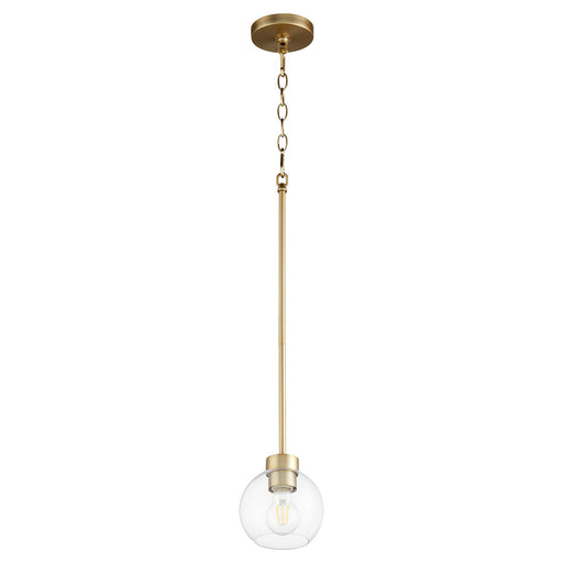 Myhouse Lighting Quorum - 3317-80 - One Light Pendant - Volán - Aged Brass