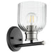 Myhouse Lighting Quorum - 510-1-6965 - One Light Wall Mount - Monarch - Textured Black w/ Satin Nickel