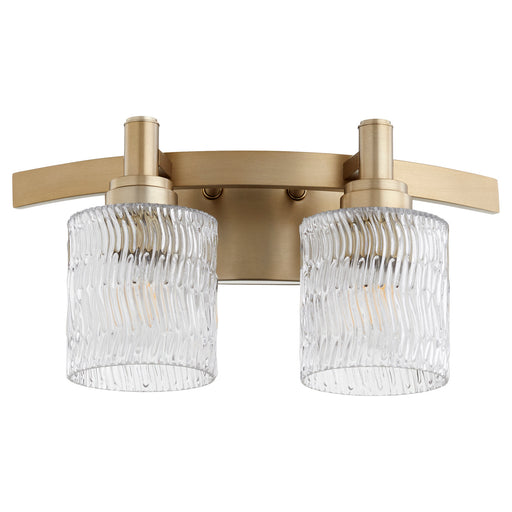 Myhouse Lighting Quorum - 5184-2-80 - Two Light Vanity - Stadium - Aged Brass