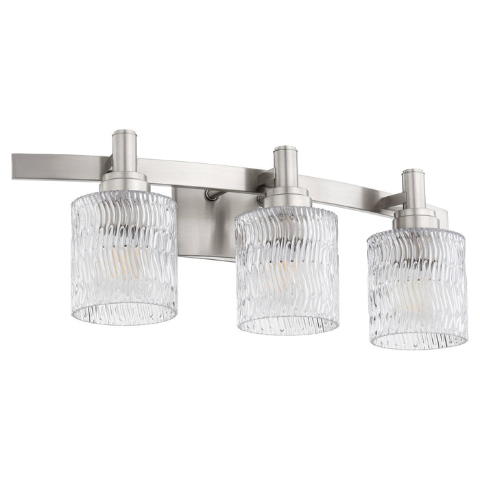 Myhouse Lighting Quorum - 5184-3-65 - Three Light Vanity - Stadium - Satin Nickel