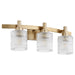 Myhouse Lighting Quorum - 5184-3-80 - Three Light Vanity - Stadium - Aged Brass