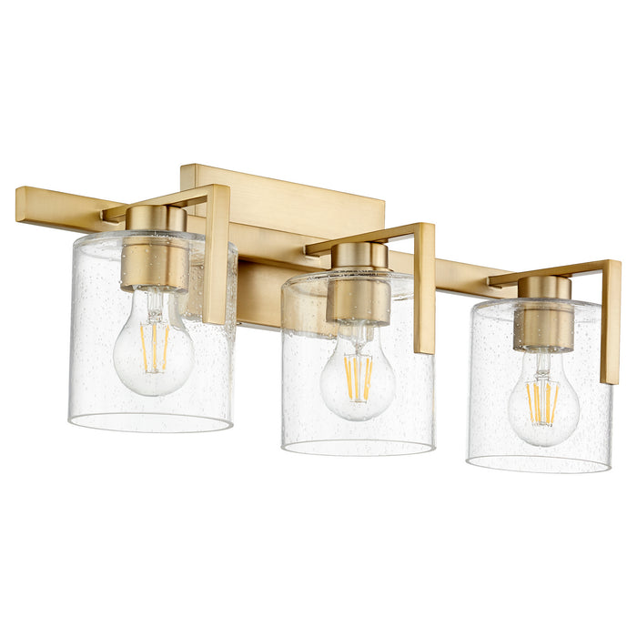 Myhouse Lighting Quorum - 5190-3-80 - Three Light Vanity - 5190 Lighting Series - Aged Brass