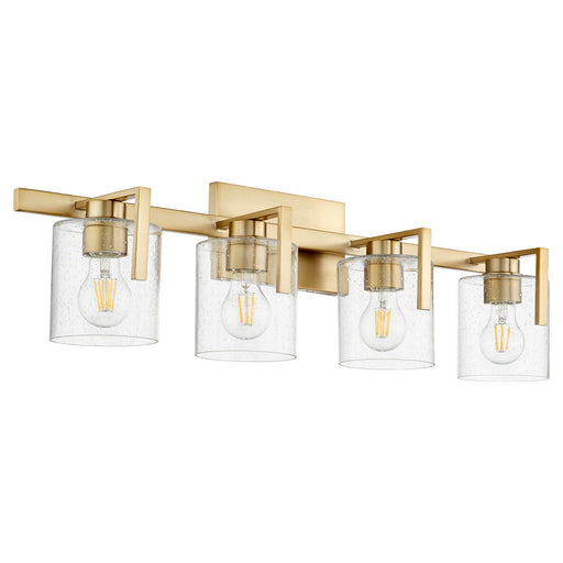 Myhouse Lighting Quorum - 5190-4-80 - Four Light Vanity - 5190 Lighting Series - Aged Brass