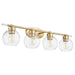 Myhouse Lighting Quorum - 5317-4-80 - Four Light Vanity - Volán - Aged Brass