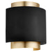 Myhouse Lighting Quorum - 5610-6980 - One Light Wall Sconce - 5610 Half Drum Sconce - Textured Black w/ Aged Brass