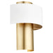 Myhouse Lighting Quorum - 5611-0880 - One Light Wall Sconce - 5611 Half Drum Sconce - Studio White w/ Aged Brass