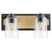 Myhouse Lighting Quorum - 5143-2-69 - Two Light Vanity - 5143 Corner Detail Brackets - Textured Black w/ Driftwood finish