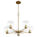 Myhouse Lighting Quorum - 6317-5-80 - Five Light Chandelier - Volán - Aged Brass