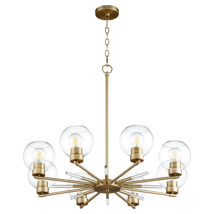 Myhouse Lighting Quorum - 6317-8-80 - Eight Light Chandelier - Volán - Aged Brass