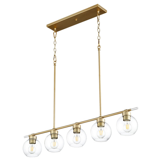 Myhouse Lighting Quorum - 6617-5-80 - Five Light Pendant - Volán - Aged Brass