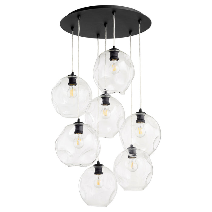 Myhouse Lighting Quorum - 67-69 - Seven Light Pendant - Numen - Textured Black