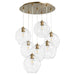 Myhouse Lighting Quorum - 67-80 - Seven Light Pendant - Numen - Aged Brass