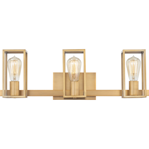 Myhouse Lighting Quoizel - LGN8724WS - Three Light Bath - Leighton - Weathered Brass