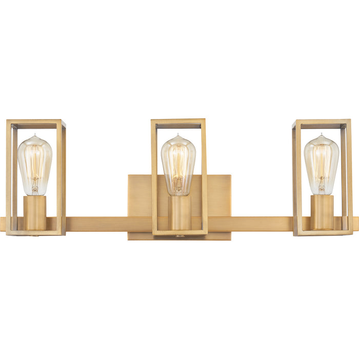 Myhouse Lighting Quoizel - LGN8724WS - Three Light Bath - Leighton - Weathered Brass