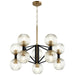 Myhouse Lighting Cyan - 10965 - Ten Light Chandelier - Noir / Aged Brass