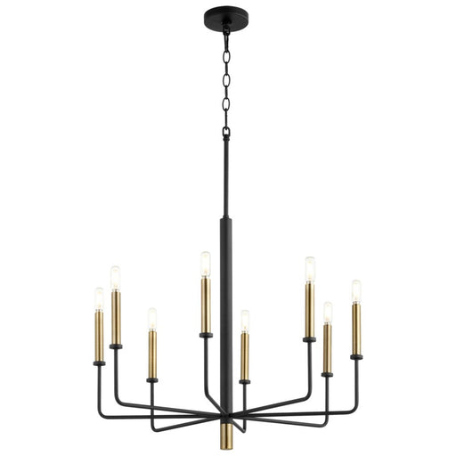 Myhouse Lighting Cyan - 10967 - Eight Light Chandelier - Noir / Aged Brass