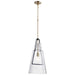 Myhouse Lighting Cyan - 10970 - One Light Pendant - Noir / Aged Brass