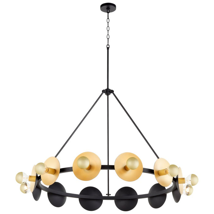 Myhouse Lighting Cyan - 10981 - 12 Light Chandelier - Noir And Gold Leaf