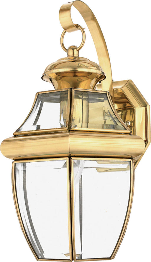 Myhouse Lighting Quoizel - NY8316B - One Light Outdoor Wall Lantern - Newbury - Polished Brass