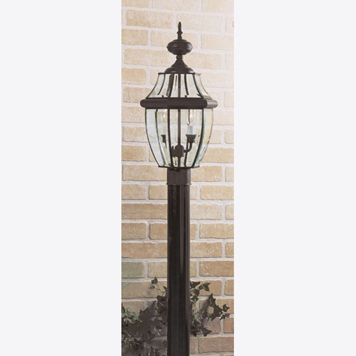 Myhouse Lighting Quoizel - NY9042K - Two Light Outdoor Post Mount - Newbury - Mystic Black