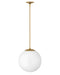 Myhouse Lighting Hinkley - 3744HB-WH - LED Pendant - Warby - Heritage Brass