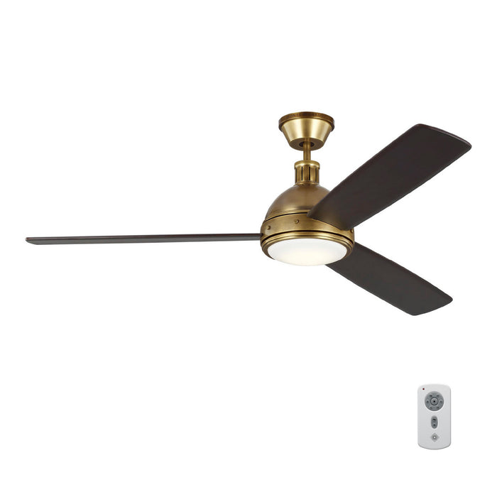 Myhouse Lighting Visual Comfort Fan - 3HCKR60HABD - 60``Ceiling Fan - Hicks 60 - Hand Rubbed Antique Brass