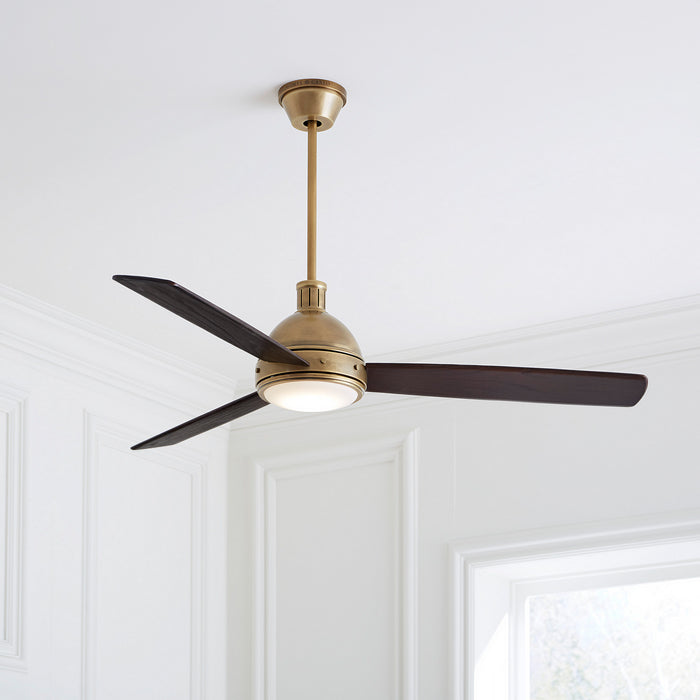 Myhouse Lighting Visual Comfort Fan - 3HCKR60HABD - 60``Ceiling Fan - Hicks 60 - Hand Rubbed Antique Brass