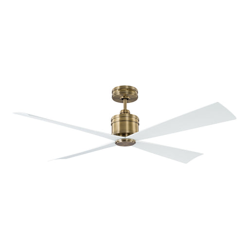 Myhouse Lighting Visual Comfort Fan - 4LNCR56HAB - 56``Ceiling Fan - Launceton 56 - Hand Rubbed Antique Brass