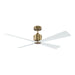 Myhouse Lighting Visual Comfort Fan - 4LNCR56HAB - 56``Ceiling Fan - Launceton 56 - Hand Rubbed Antique Brass