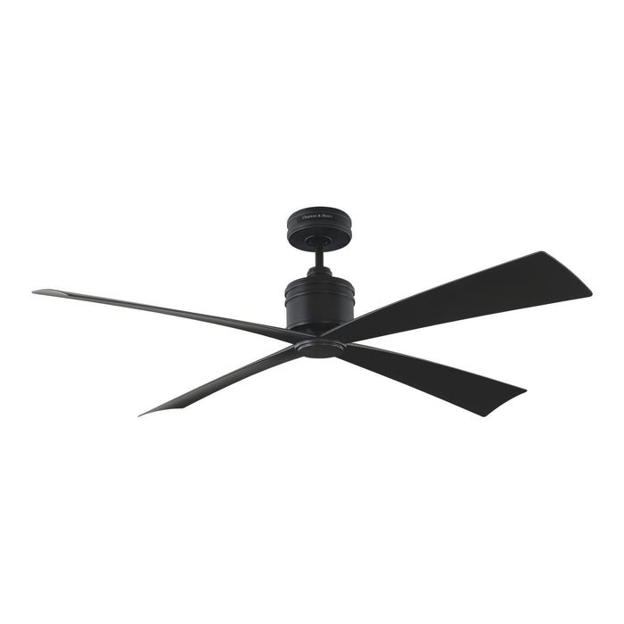 Myhouse Lighting Visual Comfort Fan - 4LNCR56MBK - 56``Ceiling Fan - Launceton 56 - Midnight Black