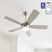 Myhouse Lighting Generation Lighting - 5DISM52BSD - 52"Ceiling Fan - Discus - Brushed Steel