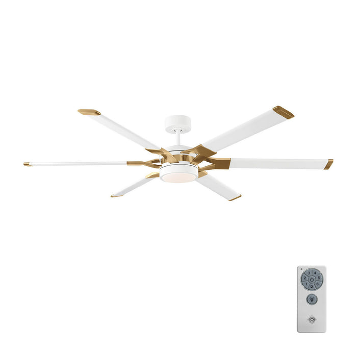 Myhouse Lighting Visual Comfort Fan - 6LFR62RZWBBSD - 62``Ceiling Fan - Loft 62 - Matte White