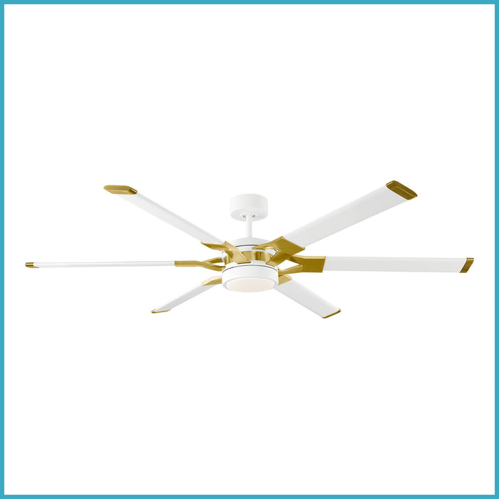 Myhouse Lighting Visual Comfort Fan - 6LFR62RZWBBSD - 62``Ceiling Fan - Loft 62 - Matte White