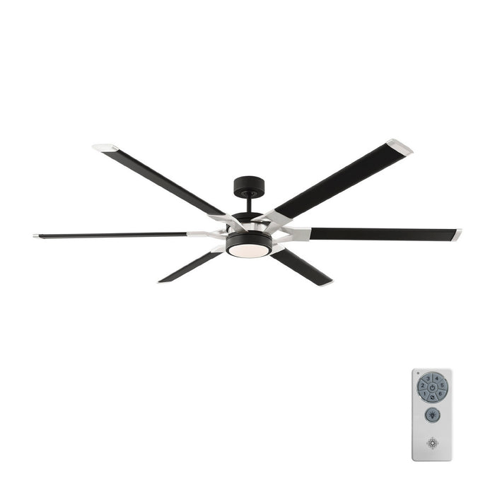 Myhouse Lighting Visual Comfort Fan - 6LFR72MBKD - 72``Ceiling Fan - Loft 72 - Midnight Black