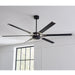 Myhouse Lighting Visual Comfort Fan - 6LFR72MBKD - 72``Ceiling Fan - Loft 72 - Midnight Black