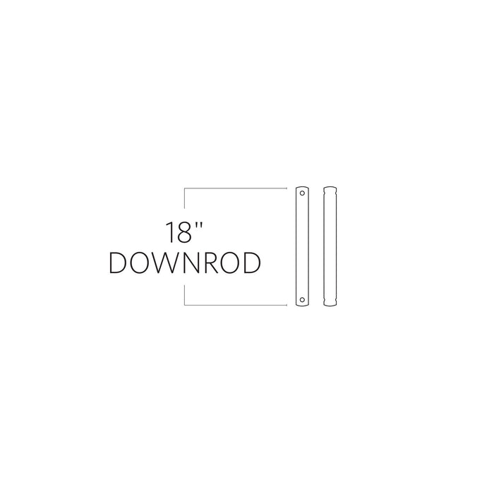 Myhouse Lighting Visual Comfort Fan - DR18KOA - Downrod - Universal Downrod - Koa
