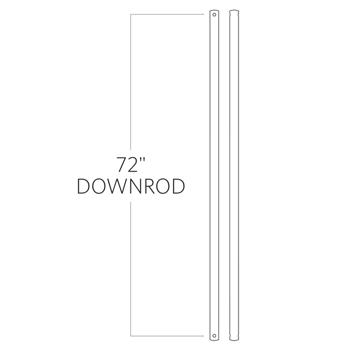 Myhouse Lighting Visual Comfort Fan - DR72KOA - Downrod - Universal Downrod - Koa