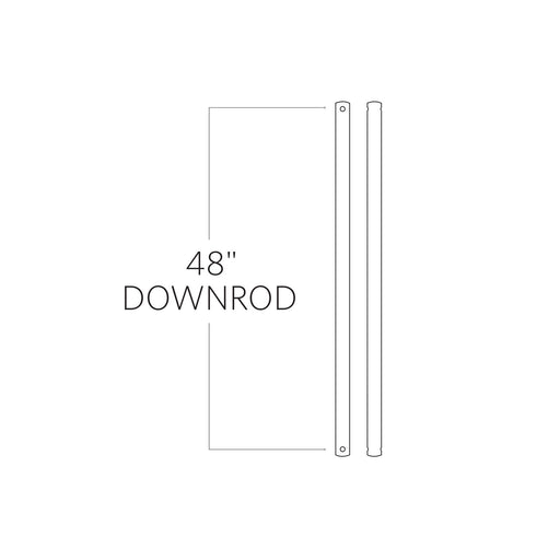 Myhouse Lighting Visual Comfort Fan - DRM48AGP - Downrod - Minimalist Downrod - Aged Pewter